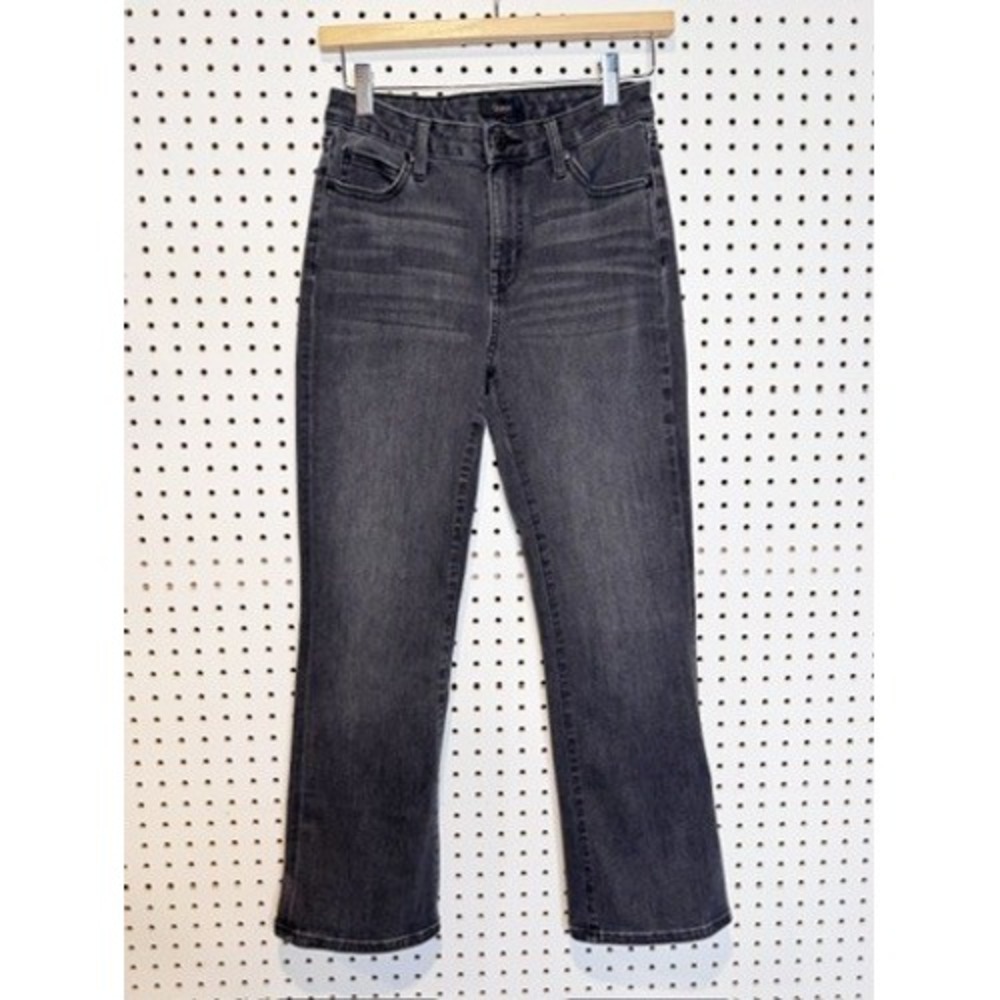 Quince Washed Black High Rise Flare Bootcut Jeans Stretch Denim Gray Size 26